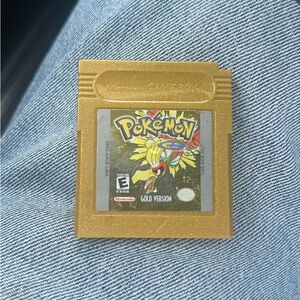 Nintendo Pokémon Gold Version Game Cartridge - Gold